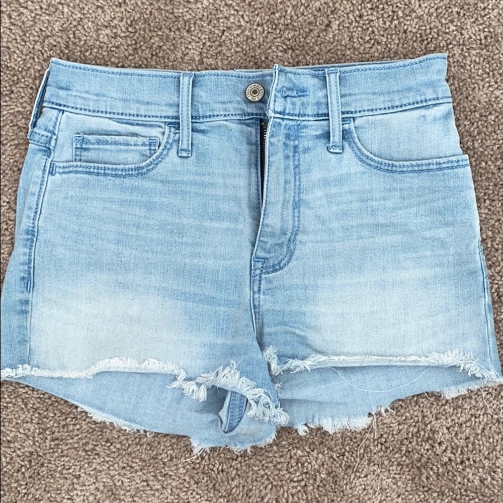 Light blue jean shorts